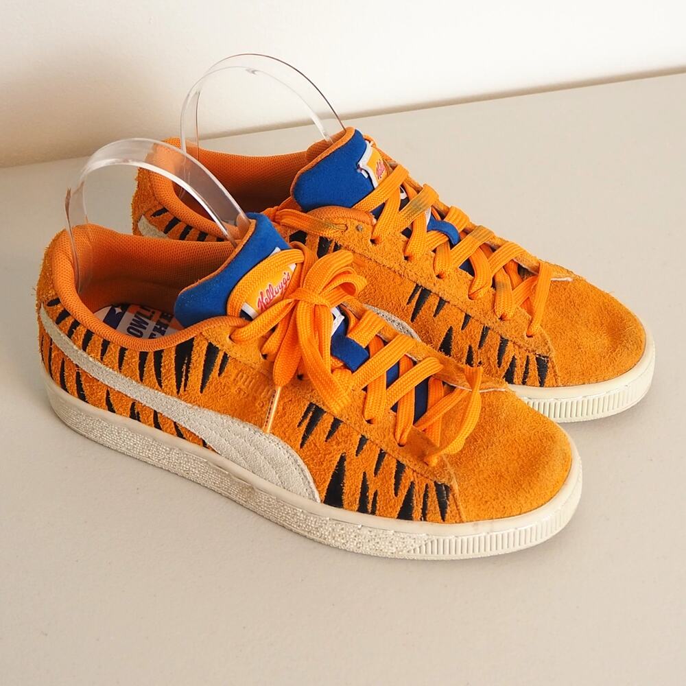 Puma X Tony The Tiger 388020-01 Youth Suede Orange Casual Shoes Sneakers Size 5